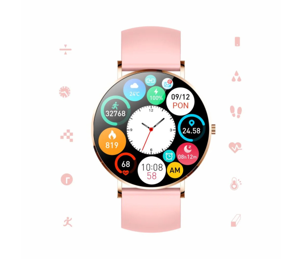 Manta SMARTWATCH MANTA Alexa Różowy/Złoty Pasek - 1374906 - zdjęcie 5